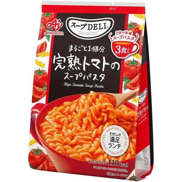 아지노모토 스프 DELI 통째로 1개분 완숙 토마토의 스프 파스타 3식 입봉