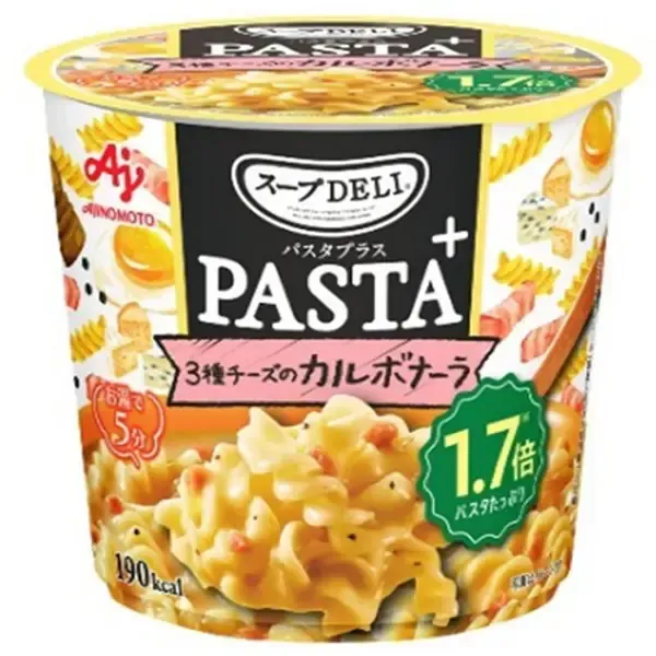 아지노모토 스프 DELI(R) PASTA＋ 3종 치즈의 카르보나라(용기입) 48.2g