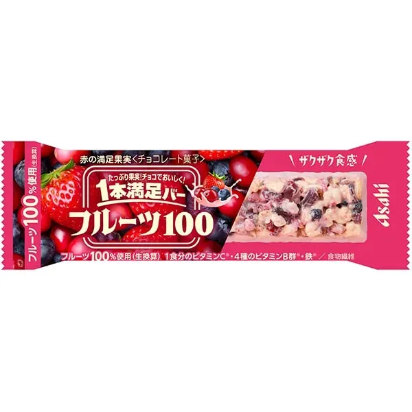 아사히 다이어트 간식 Asahi 잇폰만족 바 과일 100 레드 만족 과일