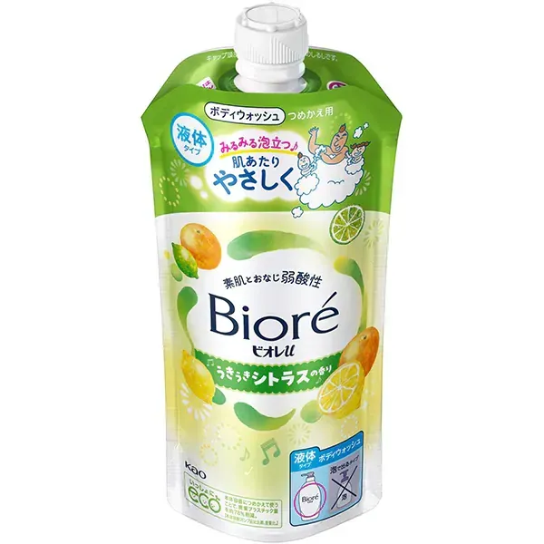 비오레 U 바디워시 프레시 u 우키 우키 감귤의 향기 리필 용 320ml [바디워시]