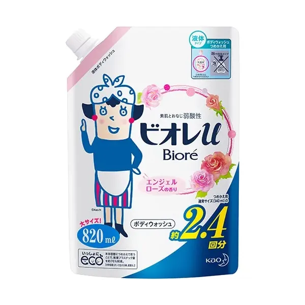 비오레 U 바디워시 프레시 u 바디 워시 엔젤 로즈의 향기 리필용 820ml [바디워시]