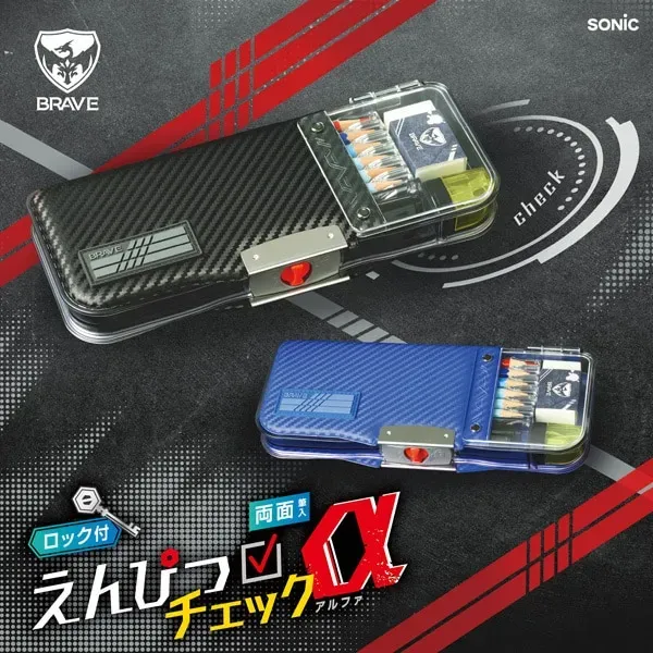 소닉 소닉 엔 피츠 체크 α 양면 필입 잠금 부착 브레이브 블랙 우카 사포 FD-2543-D