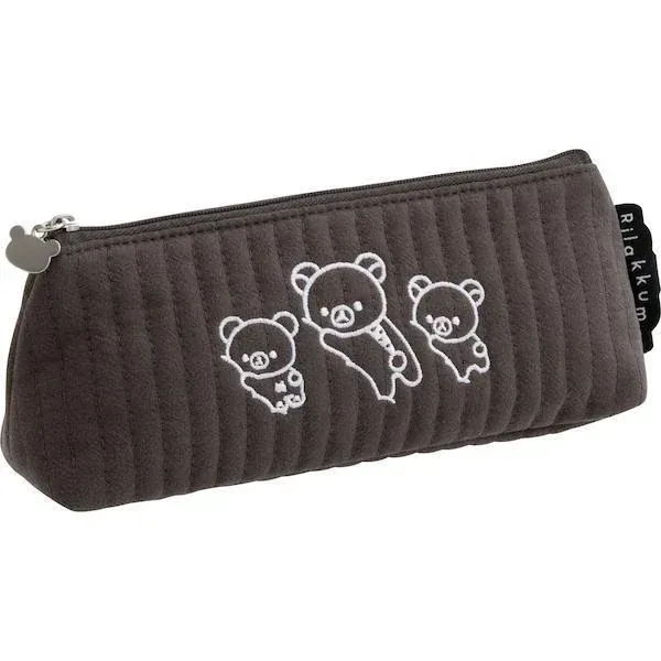 산엑스 San-XPT21601 리락쿠마 「BASIC RILAKKUMA MONO CHROME」테마 펜 파우치