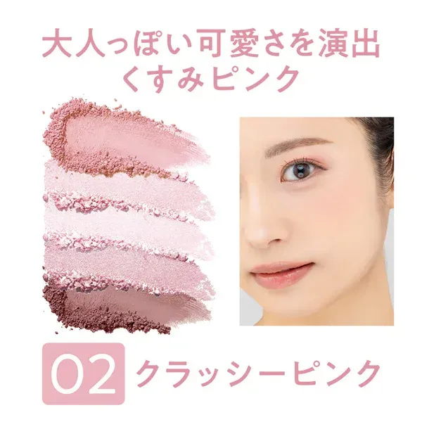 CEZANNE 세잔느 페이스 아이 팔레트 02 클래시 핑크