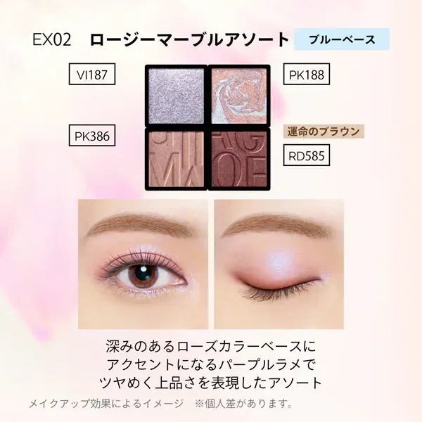 시세이도 SHISEIDO 마키아쥬 MAQuillAGE 한정 마키아쥬 커스터마이즈 아이 칼라 아소트 EX02 로지 마블 아소트