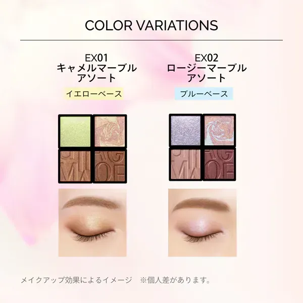 시세이도 SHISEIDO 마키아쥬 MAQuillAGE 한정 마키아쥬 커스터마이즈 아이 칼라 아소트 EX02 로지 마블 아소트