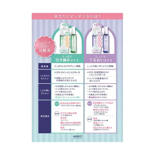 아반세 AVANCE 셰이크 미스트 상쾌