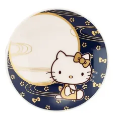 야마카 상점 산리오 (SANRIO) 헬로 키티 콩 접시 작은 접시 직경 약 9 × 2cm 일식기 달 검정 HK183-333