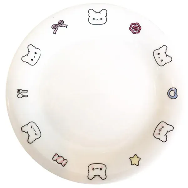김정 도기 산리오 (SANRIO) 「하나 마루 귀신」접시 케이크 플레이트 약 16cm 파스텔 POP 318114