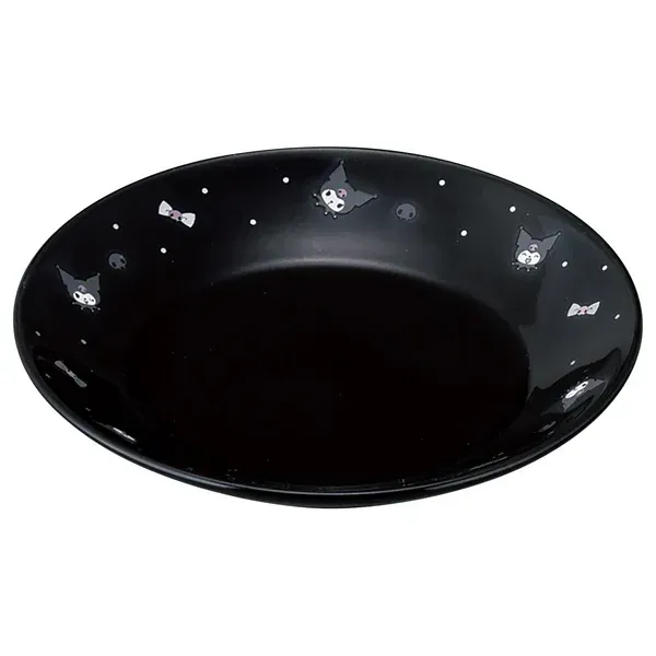 야마카 상점 산리오 (SANRIO) 접시 작은 접시 직경 약 13.5 × 2cm / 전자 레인지 대응 / Kuromi 크로미 도트 SAN182-257