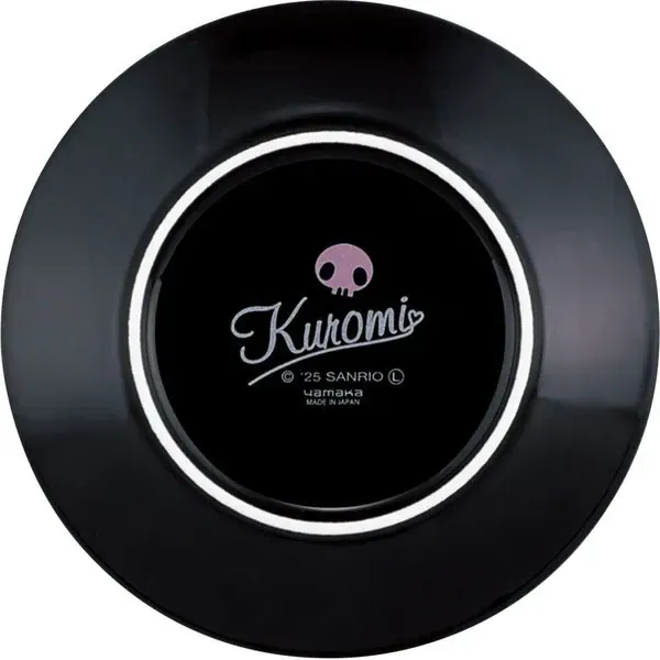 야마카 상점 산리오 (SANRIO) 접시 작은 접시 직경 약 13.5 × 2cm / 전자 레인지 대응 / Kuromi 크로미 도트 SAN182-257