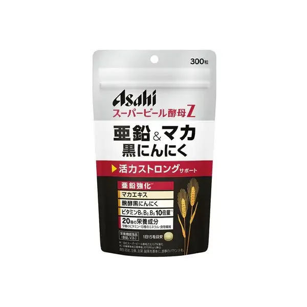 아사히 그룹 식품 Asahi 슈퍼 맥주 효모 Z 아연 & 마카 블랙 마늘 300정 20일분