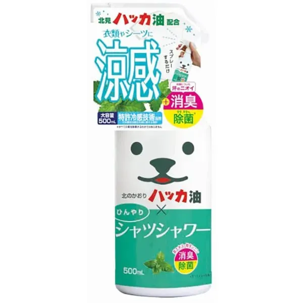 도키와상회 힌야리 셔츠샤워 북견박하향 의류용 냉감 스프레이 500ml