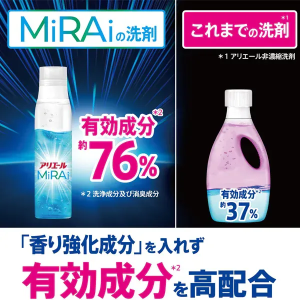 ARIEL 아리에르 MiRAi 초농축 컴팩트 세제 방 말린n스포츠 리필 울트라 점보 980g [세탁용 세제]